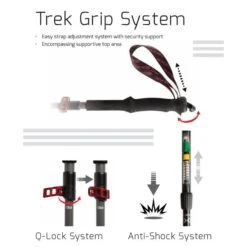 Exel Bâtons De Randonnée GIANT CARBON 100 Anti Choc -Regatta Promos Boutique batons de randonnee giant carbon 100 anti choc 4