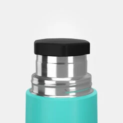 Quechua Bouteille Isotherme Inox 0,4L Avec Gobelet Pour La Randonnée - Turquoise -Regatta Promos Boutique bouteille isotherme inox 04l avec gobelet pour la randonnee turquoise 4