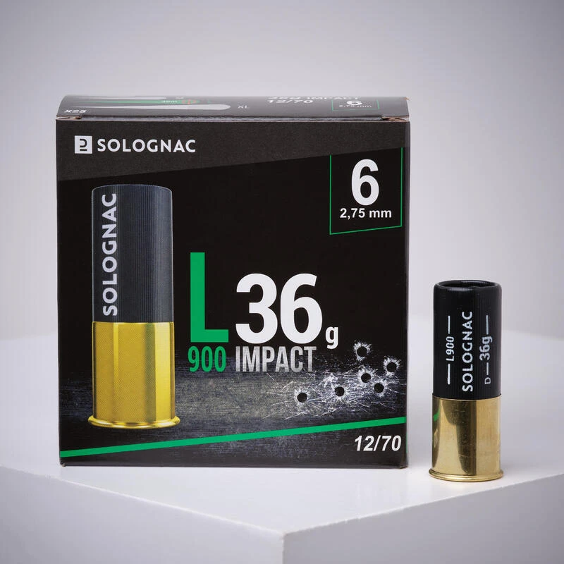 CARTOUCHE L900 36g IMPACT CALIBRE 12/70 PLOMB N°6 X25 1 CARTOUCHE L900 36g IMPACT CALIBRE 12/70 PLOMB N°6 X25