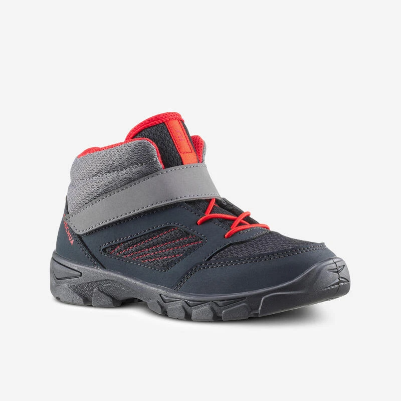 Quechua Chaussures De Randonnée Enfant Avec Scratch MH100 Mid Grise Foncée Du 24 AU 34 1 Quechua Chaussures De Randonnée Enfant Avec Scratch MH100 Mid Grise Foncée Du 24 AU 34