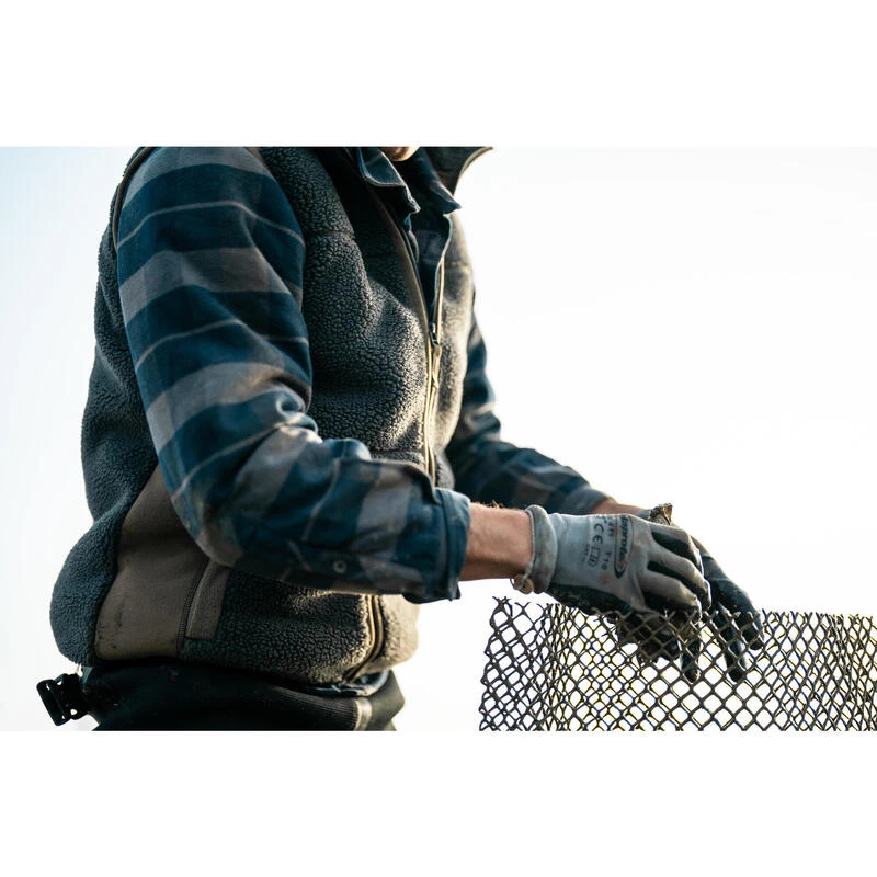 GILET POLAIRE SANS MANCHES MOUTONNE 500 GRIS 2 GILET POLAIRE SANS MANCHES MOUTONNE 500 GRIS – Image 2