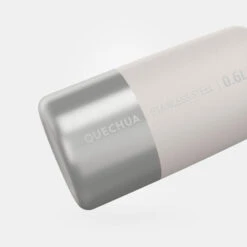 Quechua Gourde Inox 0,6L Avec Bouchon à Vis Pour La Randonnée - Blanc -Regatta Promos Boutique gourde inox 06l avec bouchon a vis pour la randonnee blanc 2