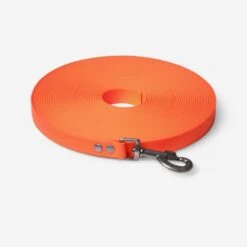 Longe Plate Pour Chien 15m Fluo Orange