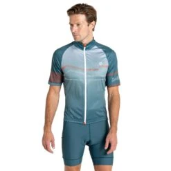 Dare 2b Maillot De Cyclisme REVOLVING Homme (Vert Méditerranéen)