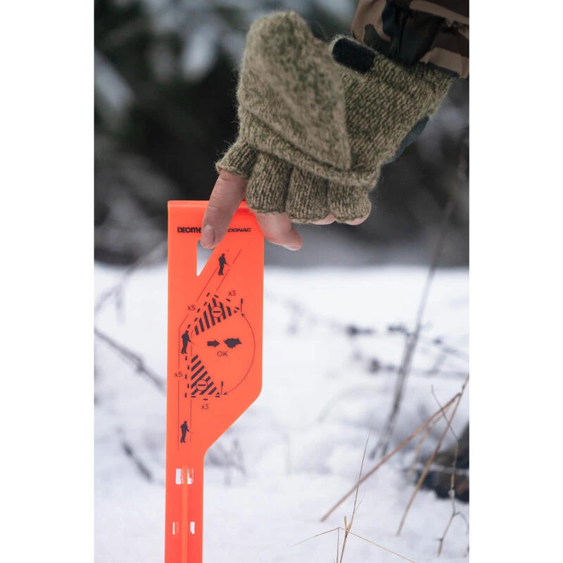 Mitaines Chaudes Chasse 100 Laine Marron 2 Mitaines Chaudes Chasse 100 Laine Marron – Image 2