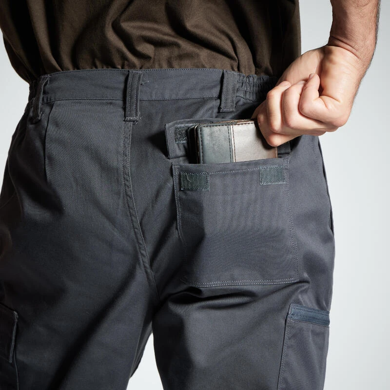 PANTALON CARGO RESISTANT STEPPE 300 GRIS 8 PANTALON CARGO RESISTANT STEPPE 300 GRIS – Image 8
