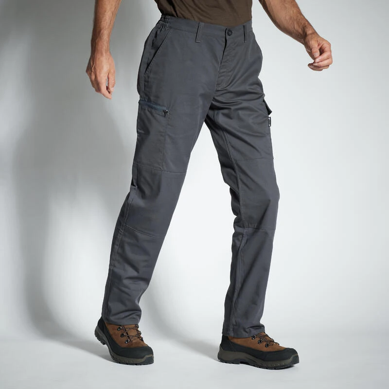 PANTALON CARGO RESISTANT STEPPE 300 GRIS 1 PANTALON CARGO RESISTANT STEPPE 300 GRIS