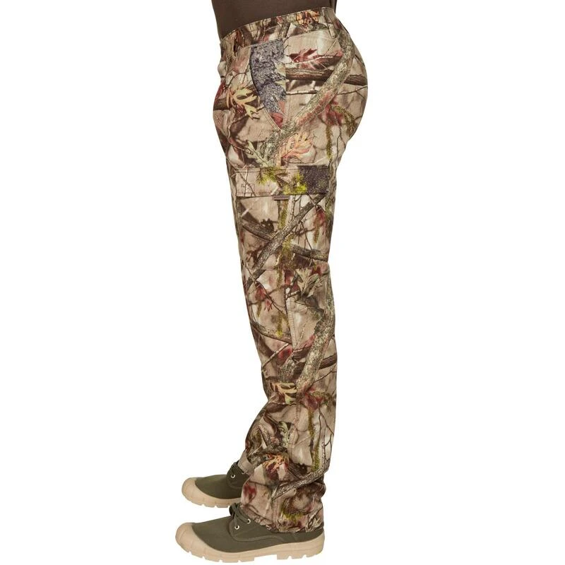 PANTALON CHASSE 100 RESPIRANT SILENCIEUX COTON CAMOUFLAGE FORET 3 PANTALON CHASSE 100 RESPIRANT SILENCIEUX COTON CAMOUFLAGE FORET – Image 3