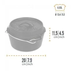 Petromax Dutch Oven FT1-1QT - Sans Pieds -Regatta Promos Boutique petromax dutch oven ft1 1qt sans pieds 2
