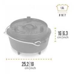 Petromax Dutch Oven FT3-3QT - Avec Pieds -Regatta Promos Boutique petromax dutch oven ft3 3qt avec pieds 3