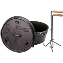 Petromax Dutch Oven FT6-6QT (avec Pieds) Et Lifter De Couvercle Professionnel