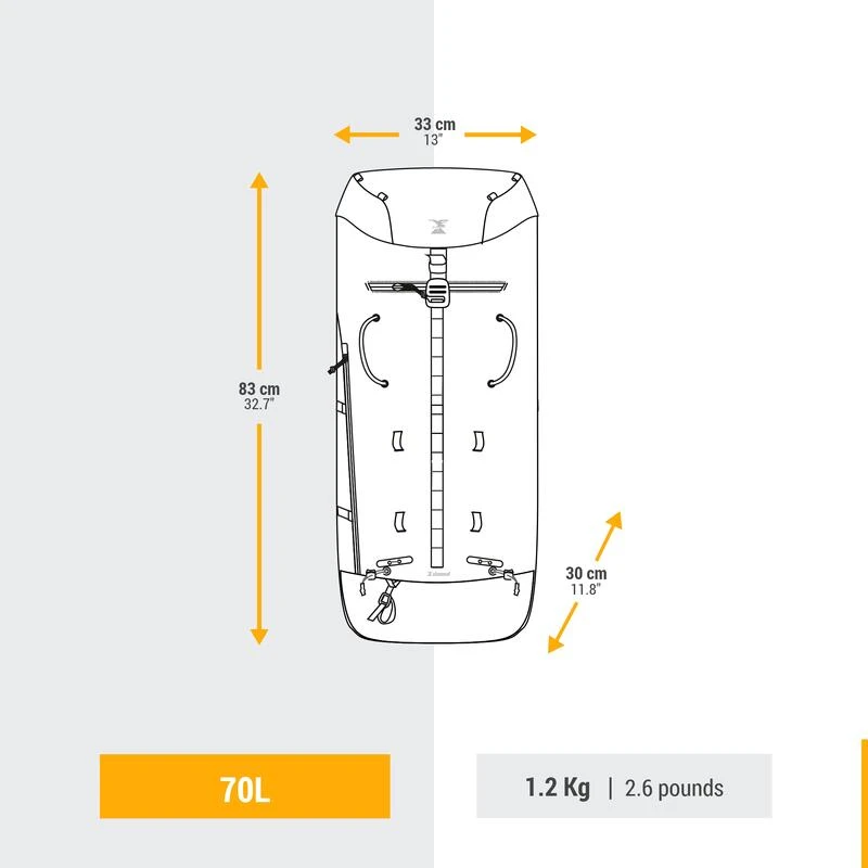 Simond SAC A DOS D'ALPINISME 70 LITRES - MAKALU 45/70 ROUGE 2 Simond SAC A DOS D'ALPINISME 70 LITRES - MAKALU 45/70 ROUGE – Image 2