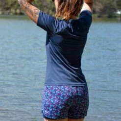 Short Course à Pied Femme Bleu Floral Ecoresponsable -Regatta Promos Boutique short course a pied femme bleu floral ecoresponsable 6