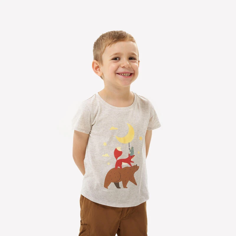 Quechua T-Shirt Enfant MH100 Beige- 2-6 ANS 3 Quechua T-Shirt Enfant MH100 Beige- 2-6 ANS – Image 3