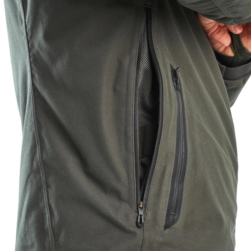 VESTE CHASSE CHAUDE IMPERMEABLE SILENCIEUSE VERTE 900 10 VESTE CHASSE CHAUDE IMPERMEABLE SILENCIEUSE VERTE 900 – Image 10