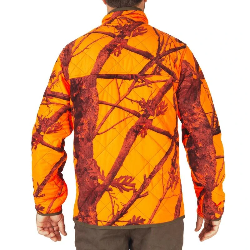 VESTE CHASSE REVERSIBLE SILENCIEUSE CAMOUFLAGE/CAMOUFLAGE FLUO 2 VESTE CHASSE REVERSIBLE SILENCIEUSE CAMOUFLAGE/CAMOUFLAGE FLUO – Image 2