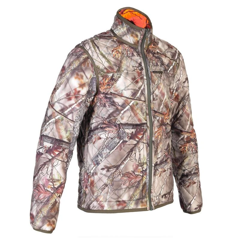 VESTE CHASSE REVERSIBLE SILENCIEUSE CAMOUFLAGE/CAMOUFLAGE FLUO 10 VESTE CHASSE REVERSIBLE SILENCIEUSE CAMOUFLAGE/CAMOUFLAGE FLUO – Image 10