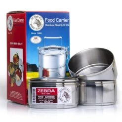 Zebra Porte-nourriture En Acier Inoxydable 12cm X 3 Couches -Regatta Promos Boutique zebra porte nourriture en acier inoxydable 12cm x 3 couches 2